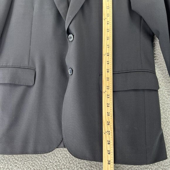 CANALI 1934 Traveler Water Resistant Blazer Jacket‎ Coat Wool Black ITALY 44 - Picture 9 of 14